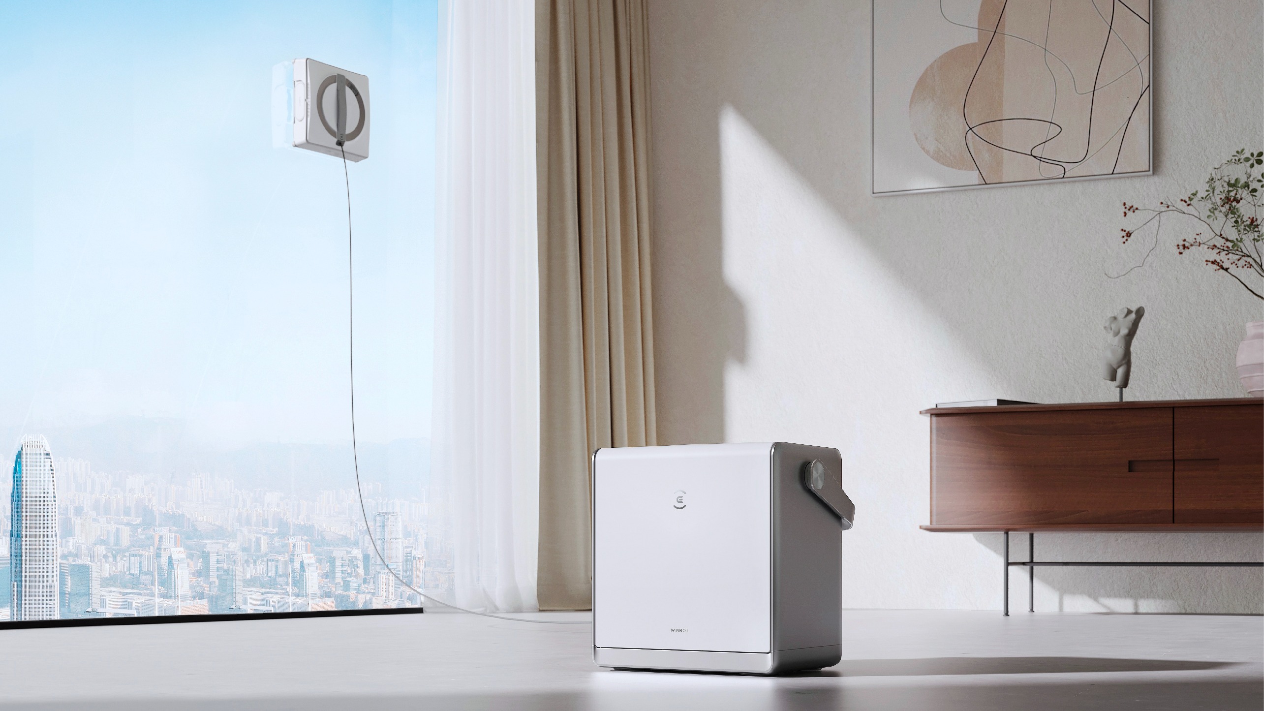 ایستگاه چند منظوره ربات شیشه‌شوی اکووکس