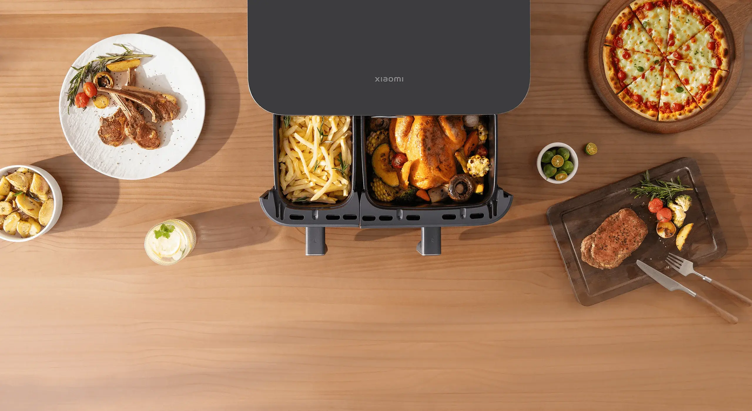 Xiaomi Dual Zone Air Fryer، قابلیت هماهنگی پایان پخت